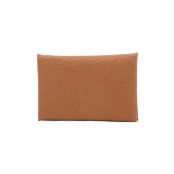 Hermes Calvi Business Card Holder/Card Case Epson Gold U Stamp - Picture 1 of 5
